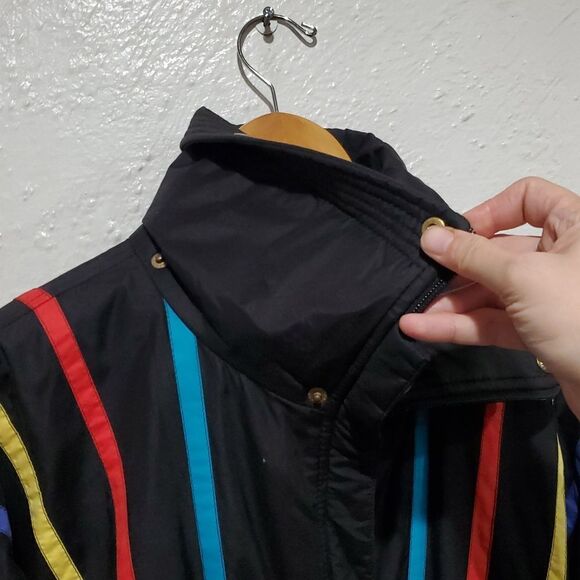 Vintage Skimer Ski Suit With Colorful Stripes - Picture 11 of 15
